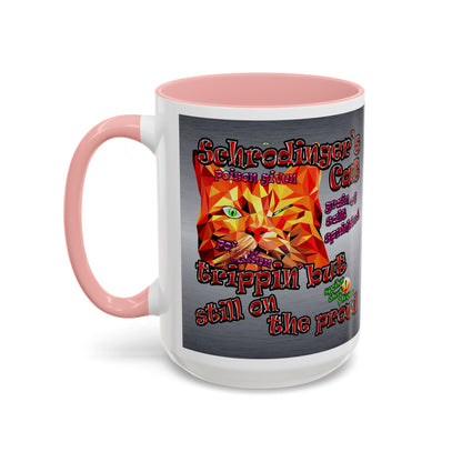 schrodinger's cat - Accent Mug (brushed nickel)