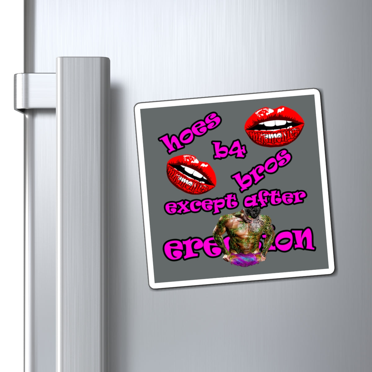 hoes b4 bros - Magnets - (dark grey)