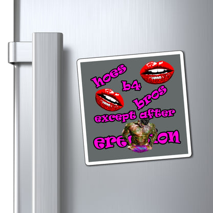 hoes b4 bros - Magnets - (dark grey)