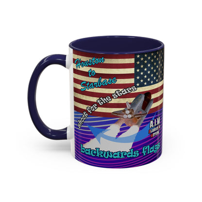 shoot for the stars - Accent Mug (purple wave)
