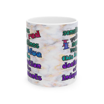 declaration of the independents - White Mug (white marble)