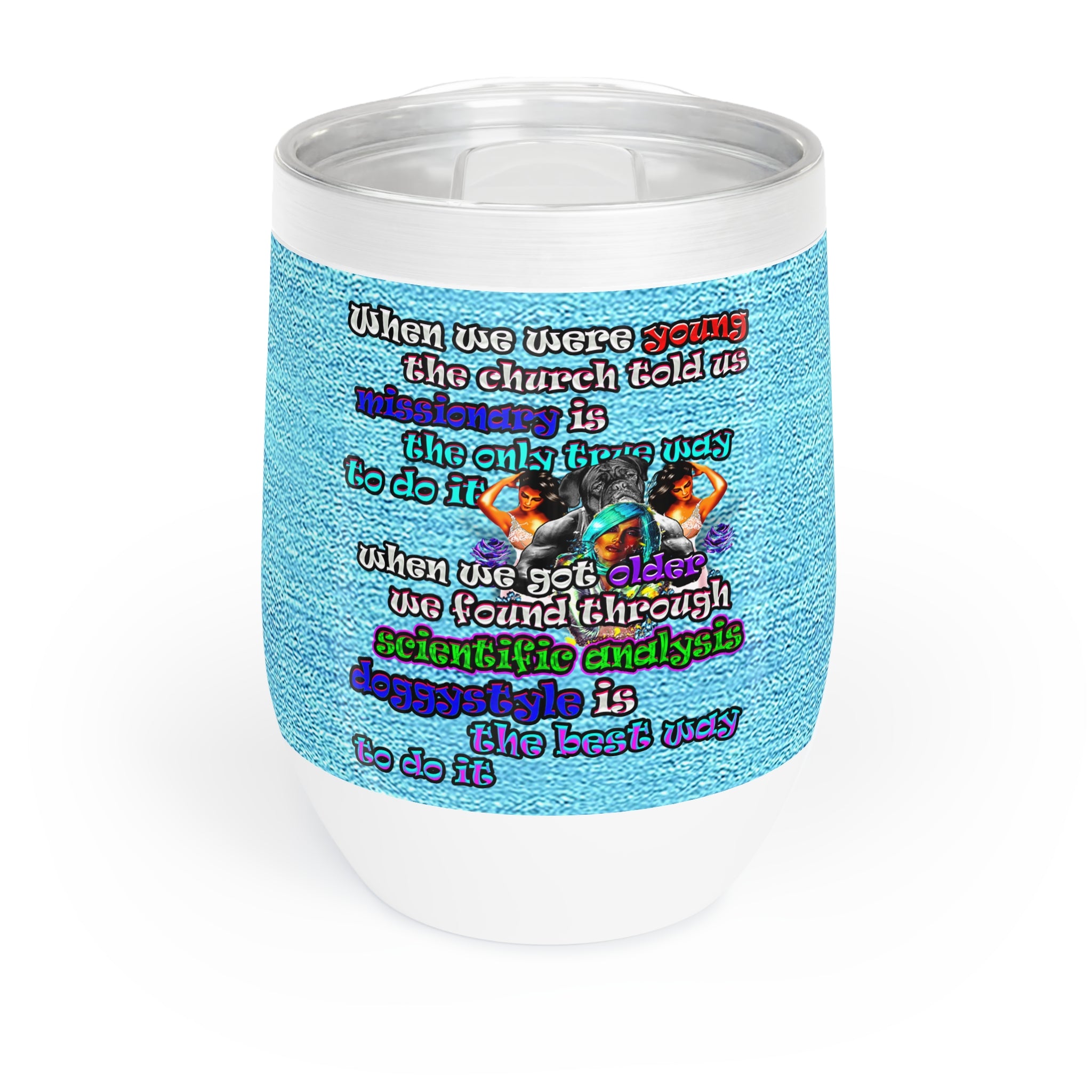 doggystyle - Chill Wine Tumbler (faded blue)
