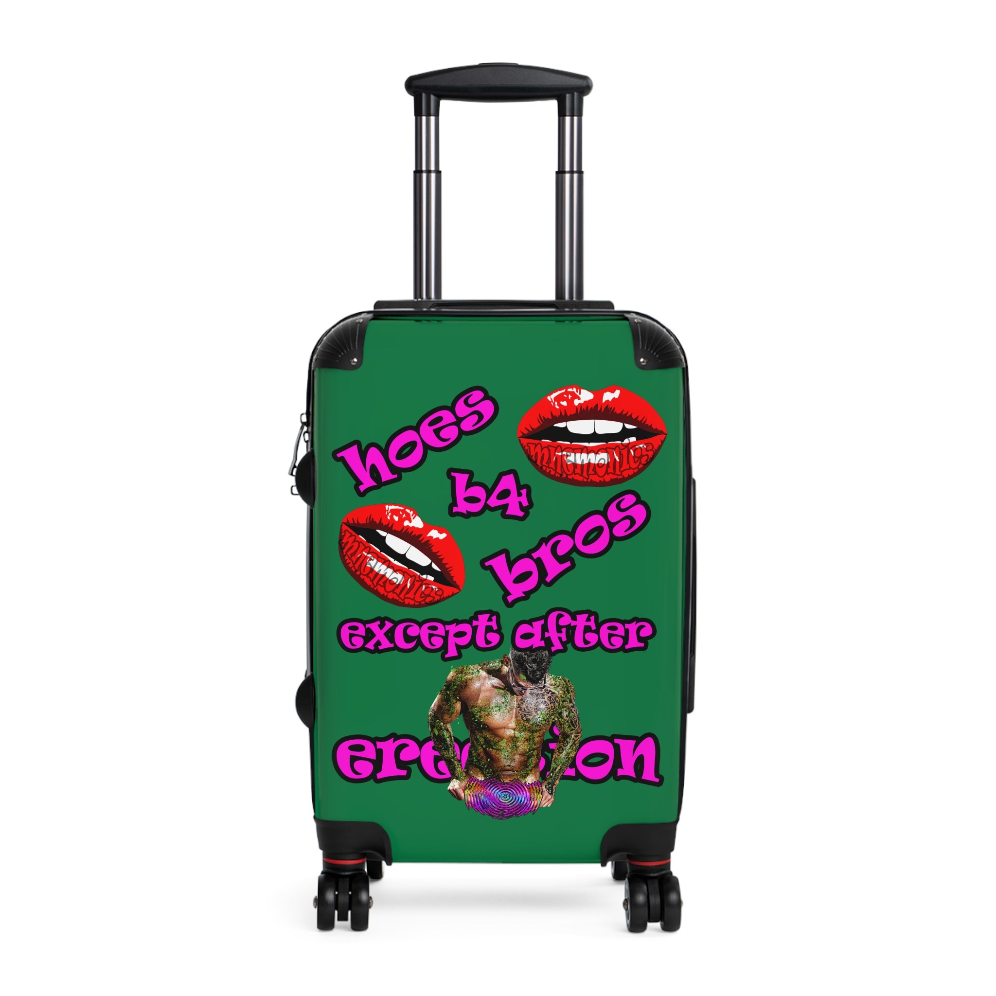 hoes b4 bros - Suitcase (dark green)