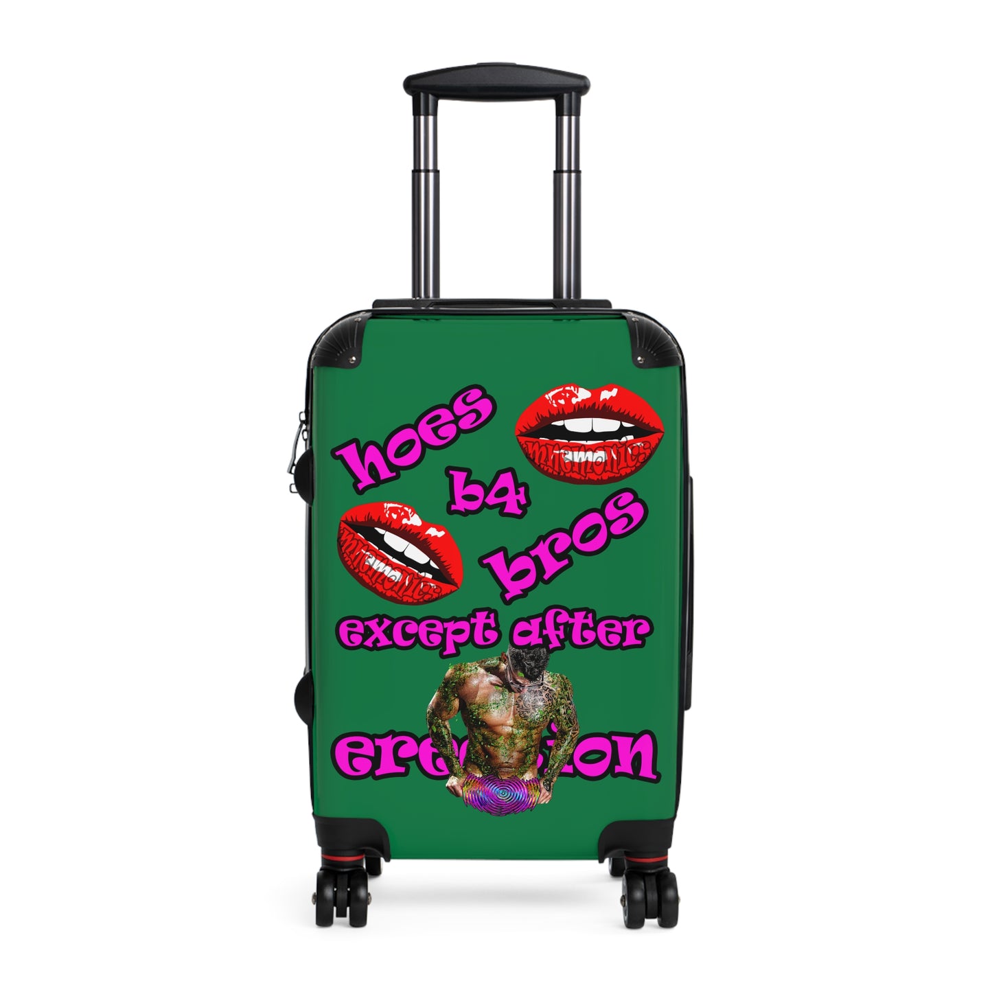 hoes b4 bros - Suitcase (dark green)