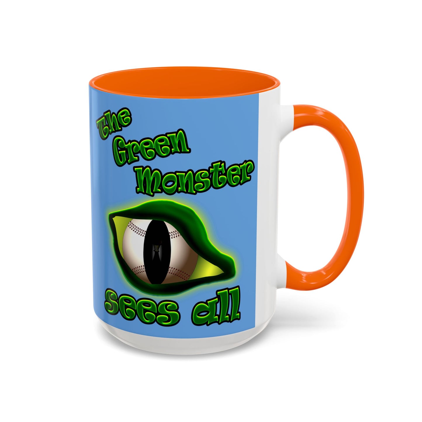 green monster - Accent Mug (light blue)