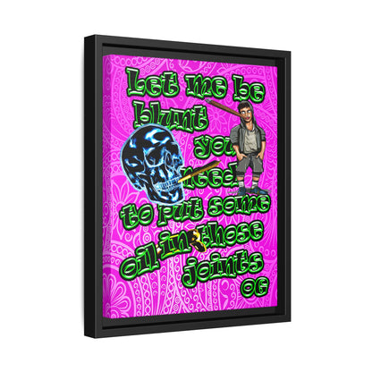 og - framed canvas art (pink swirl)