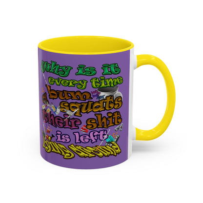 the bum's shit - Accent Mug (light purple)