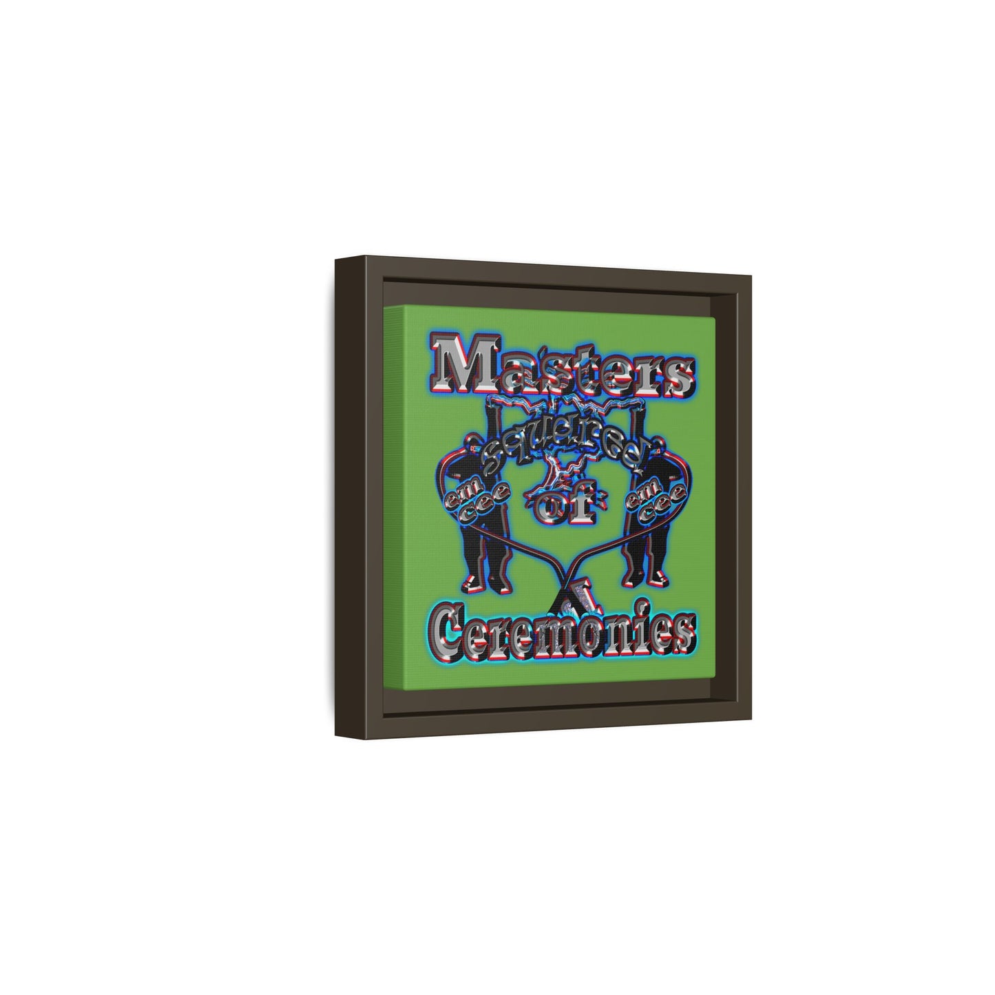 em cee squared - framed canvas art (green)