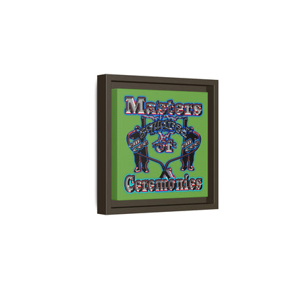 em cee squared - framed canvas art (green)