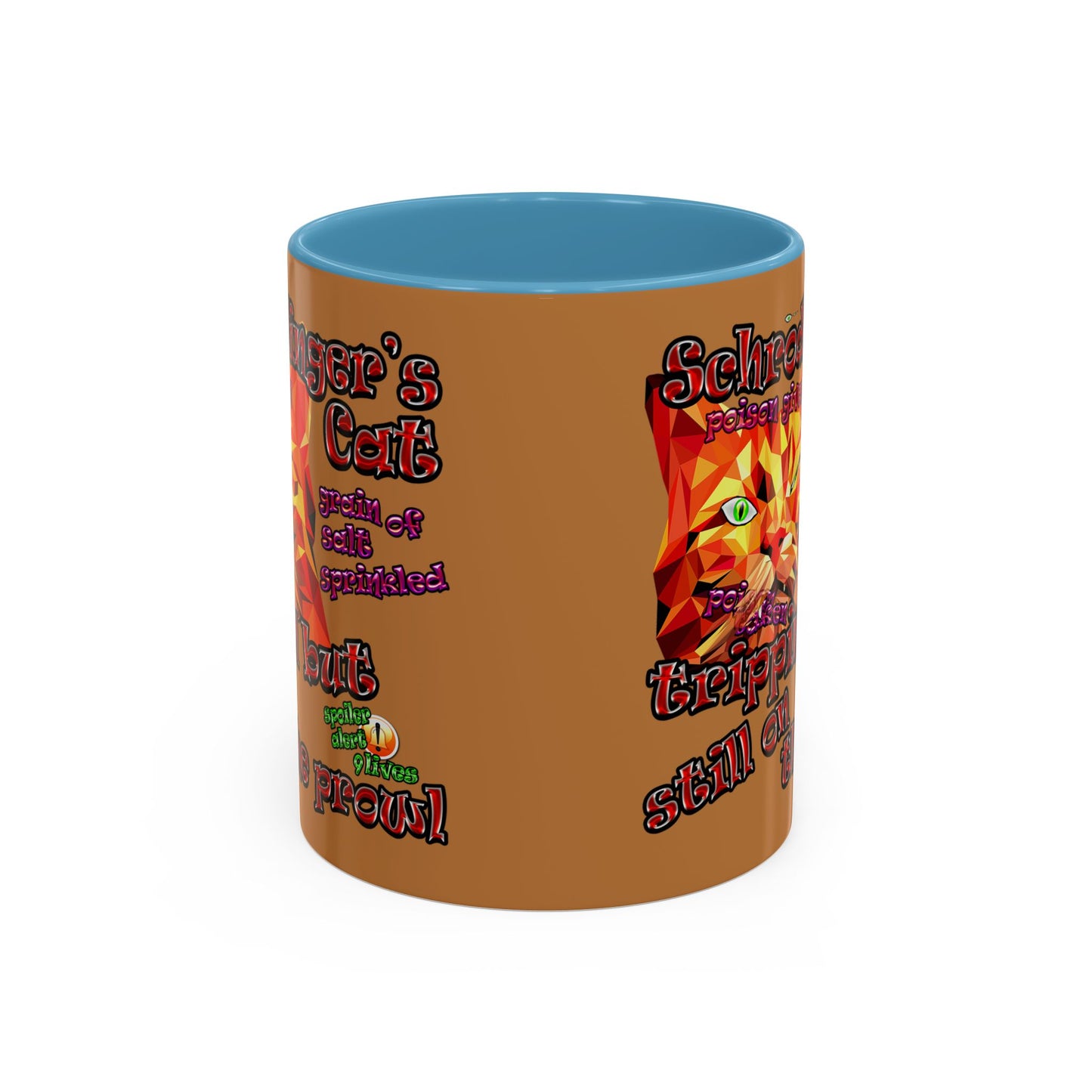 schrodinger's cat - Accent Mug (light brown)