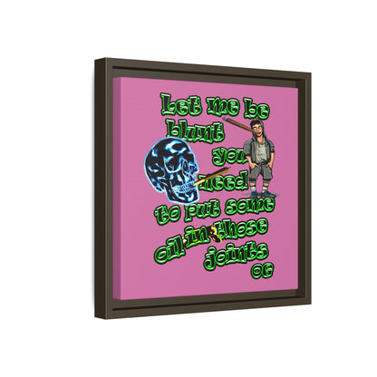 og - framed canvas art (light pink)