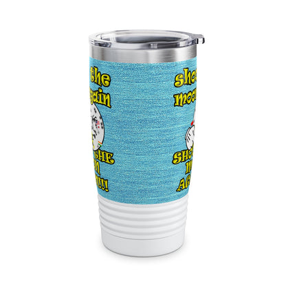 shoot the moon again - Ringneck Tumbler, 20oz (faded blue)