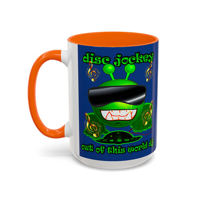 disc jockey - Accent Mug (dark blue)