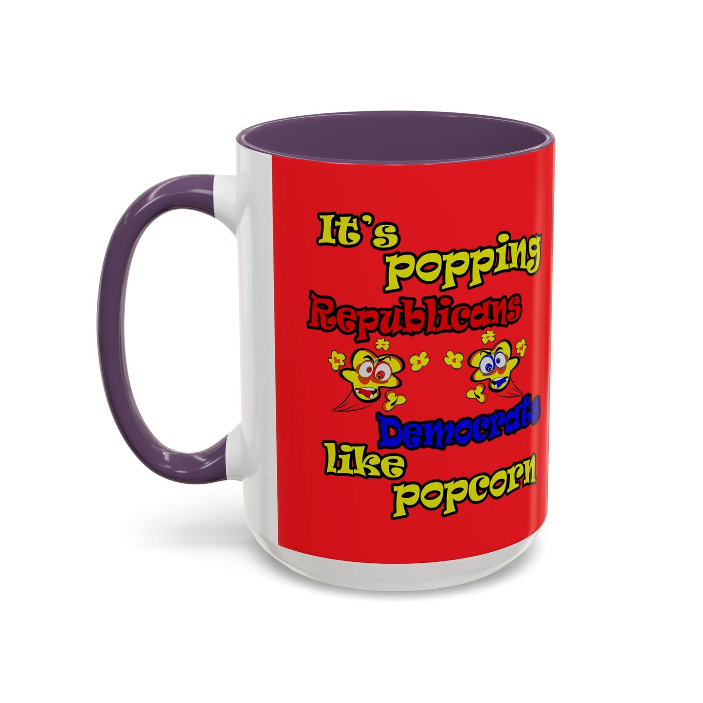 popping like popcorn - Accent Mug (red)