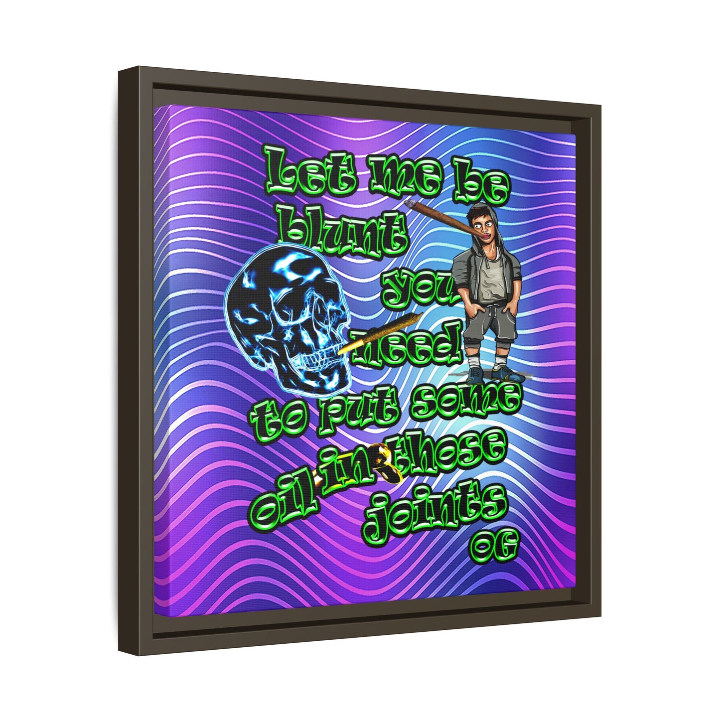 og - framed canvas art (purple wave)