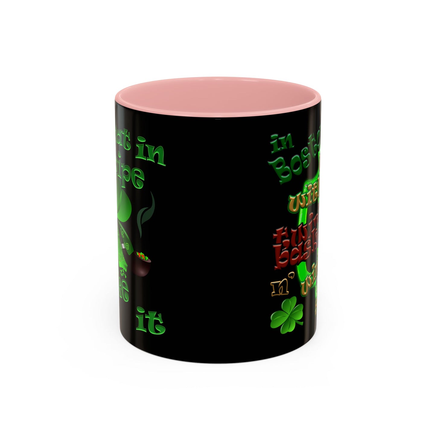 celtics logo - Accent Mug (black)
