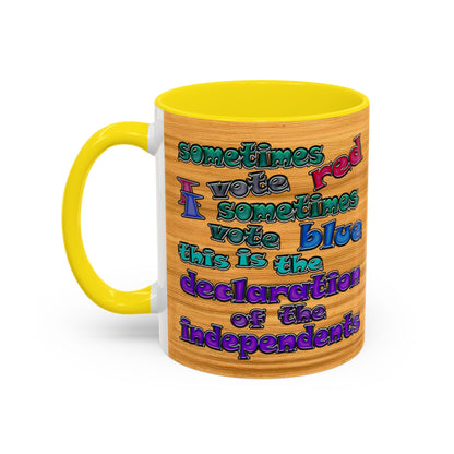 declaration of the independents - Accent Mug (butterscotch wood finish)