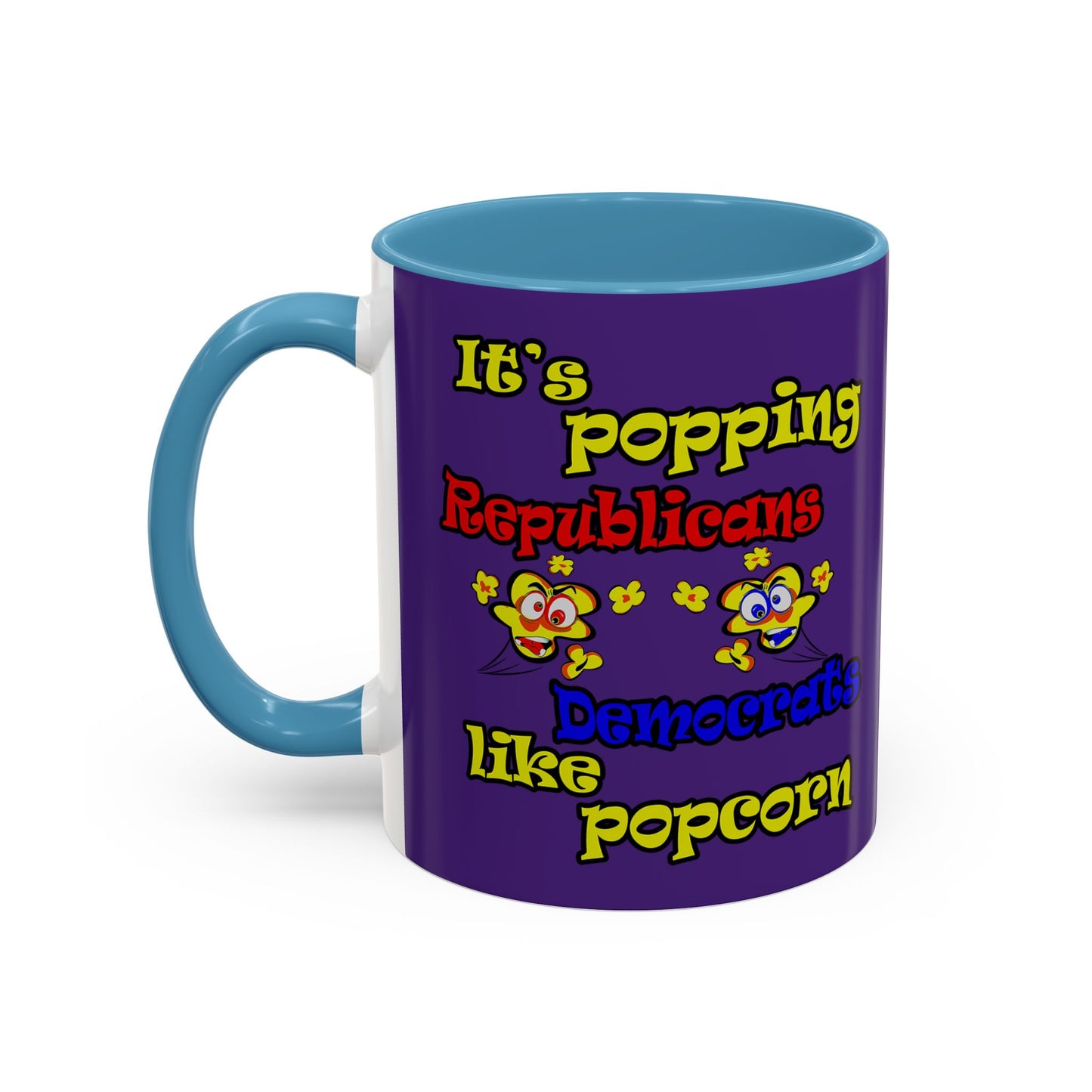 popping like popcorn - Accent Mug (purple)