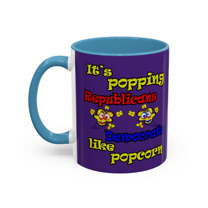 popping like popcorn - Accent Mug (purple)