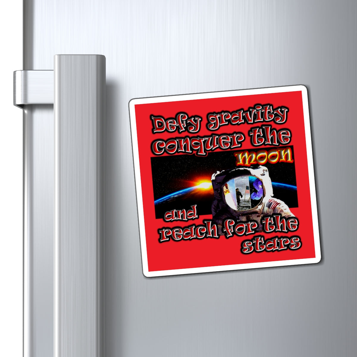 defy conquer reach - Magnets - (red)