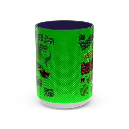 celtics logo - Accent Mug (logo green)