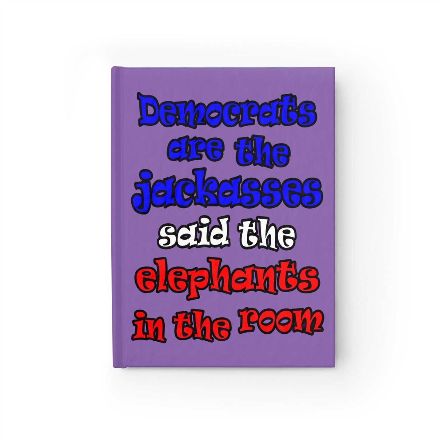 donkeys and elephants - journal-lined (light purple)