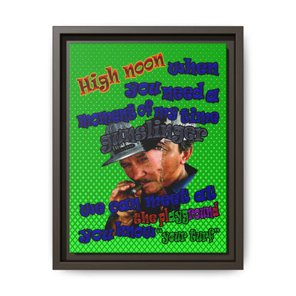 high noon - framed canvas art (logo green)