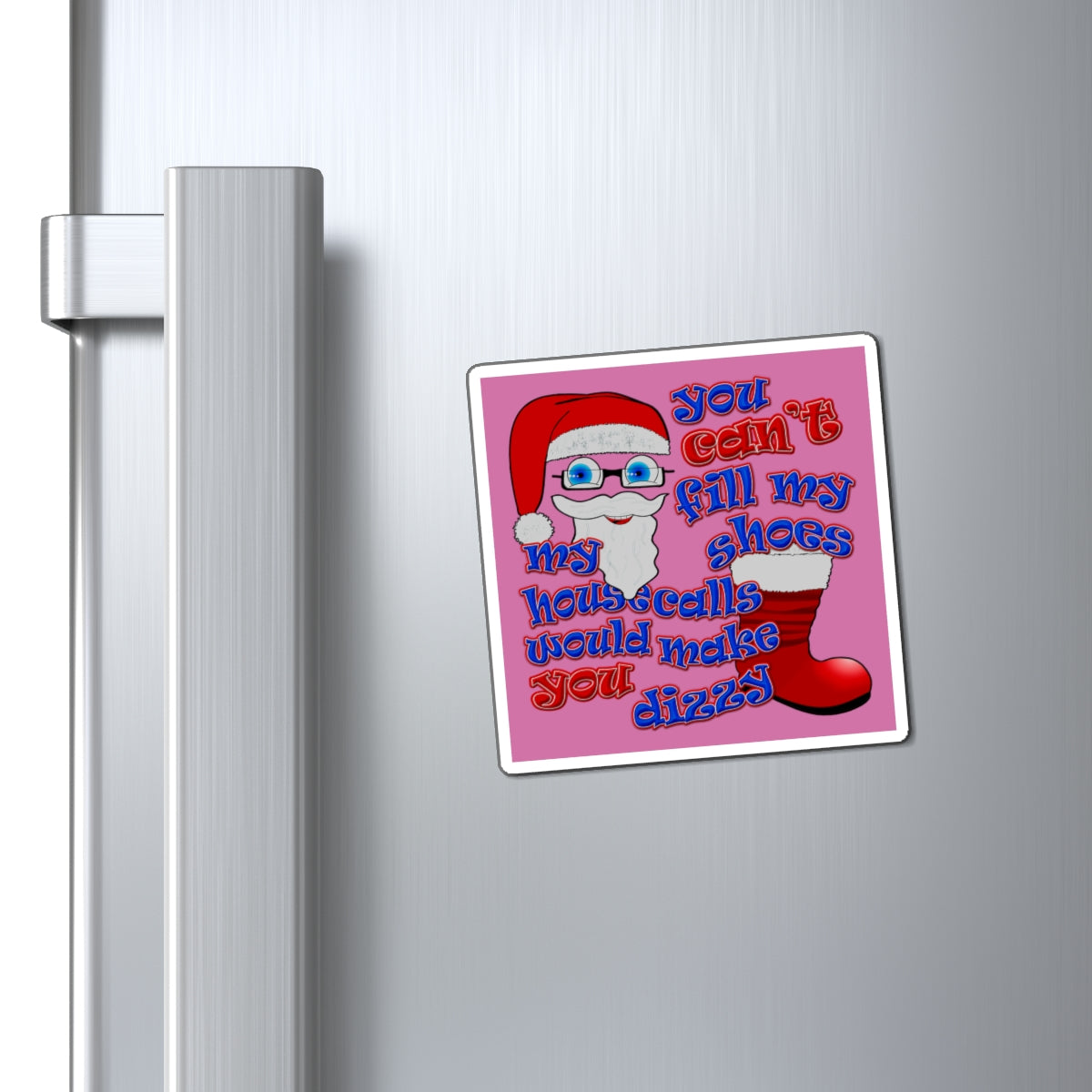 santa's shoes - Magnets - (light pink)