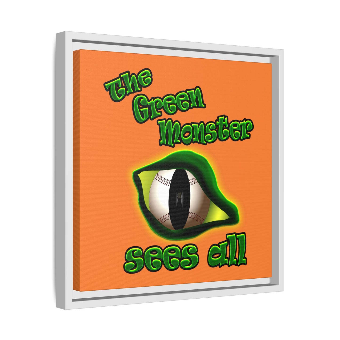 green monster - framed canvas art (crusta)