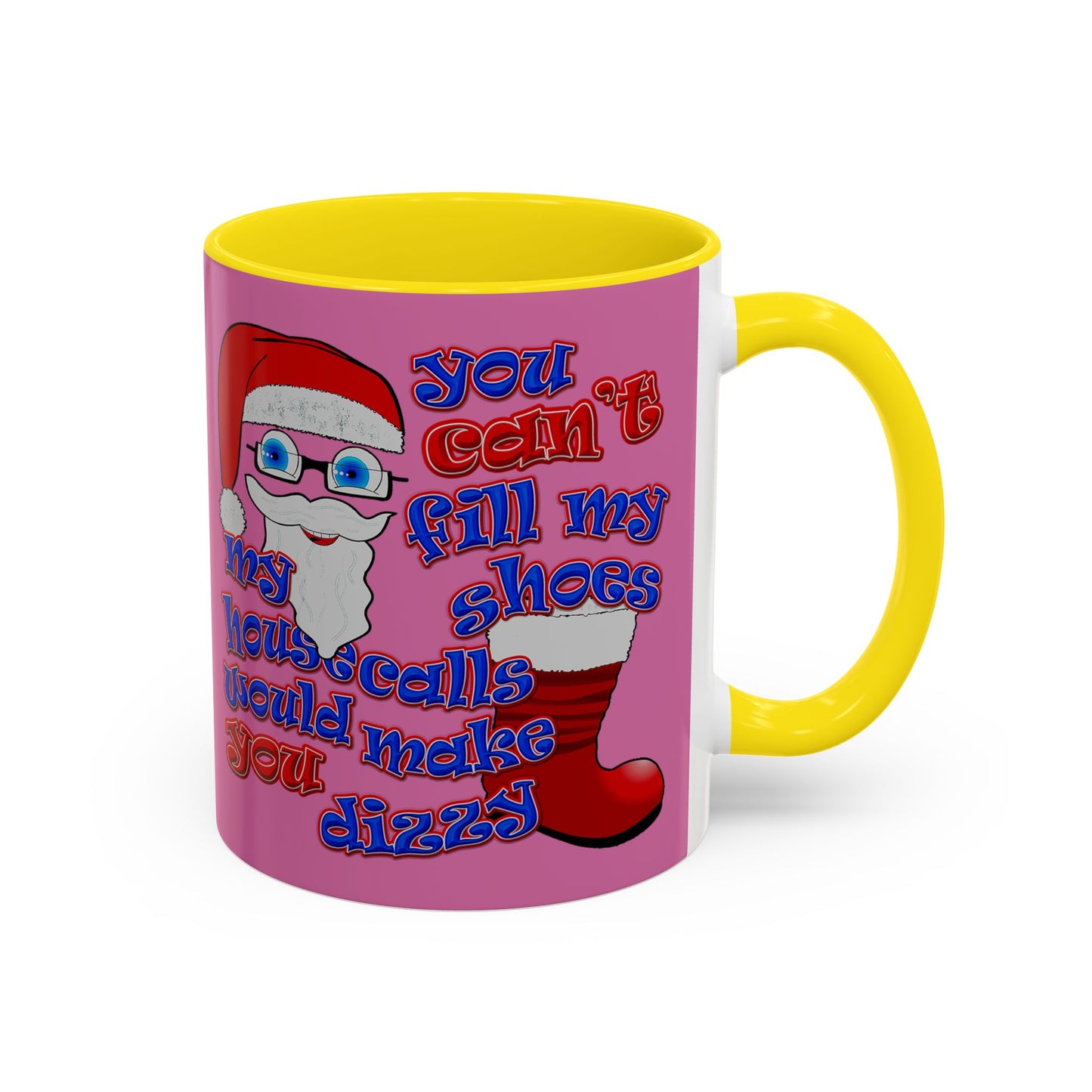 santa's shoes - Accent Mug (light pink)