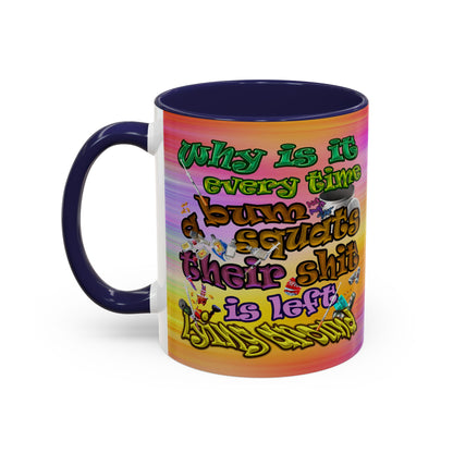 the bum's shit - Accent Mug (color blur)
