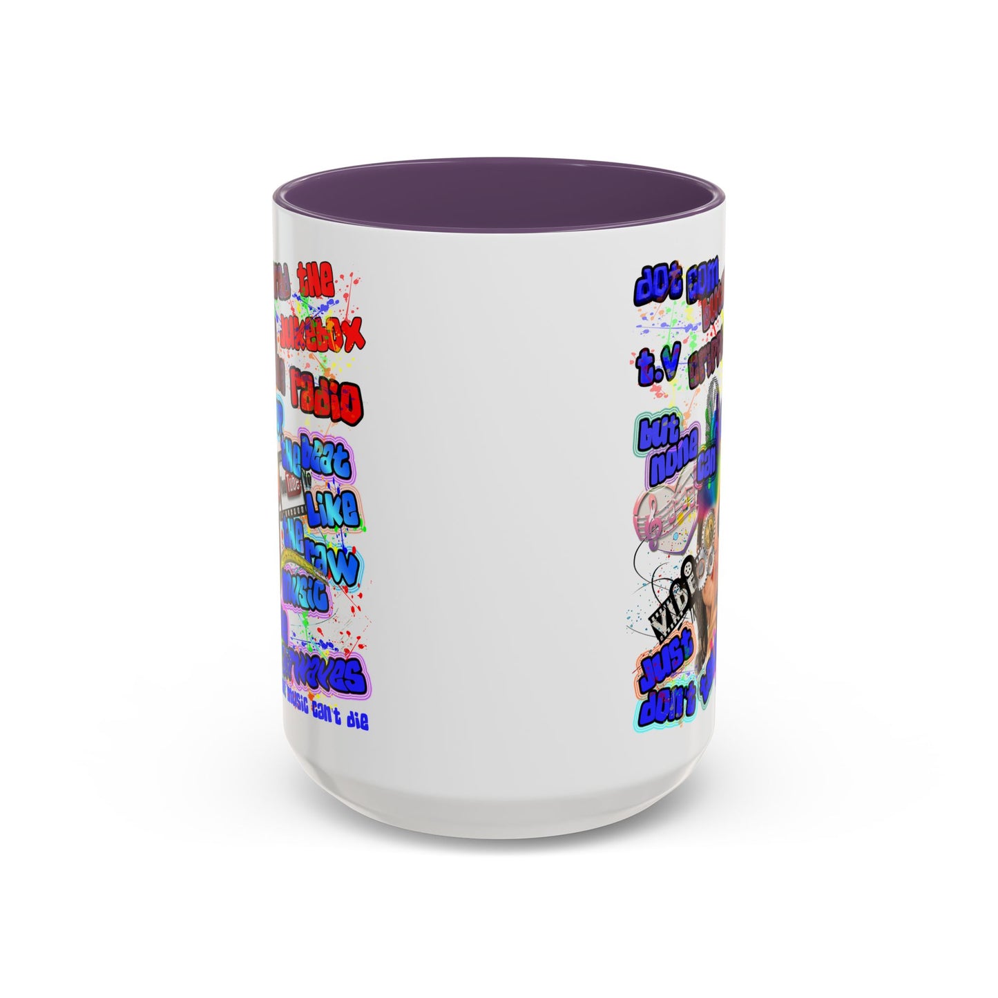 drop the beat - Accent Mug (white)