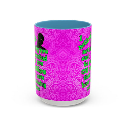 noticed you noticing - Accent Mug (pink swirl)