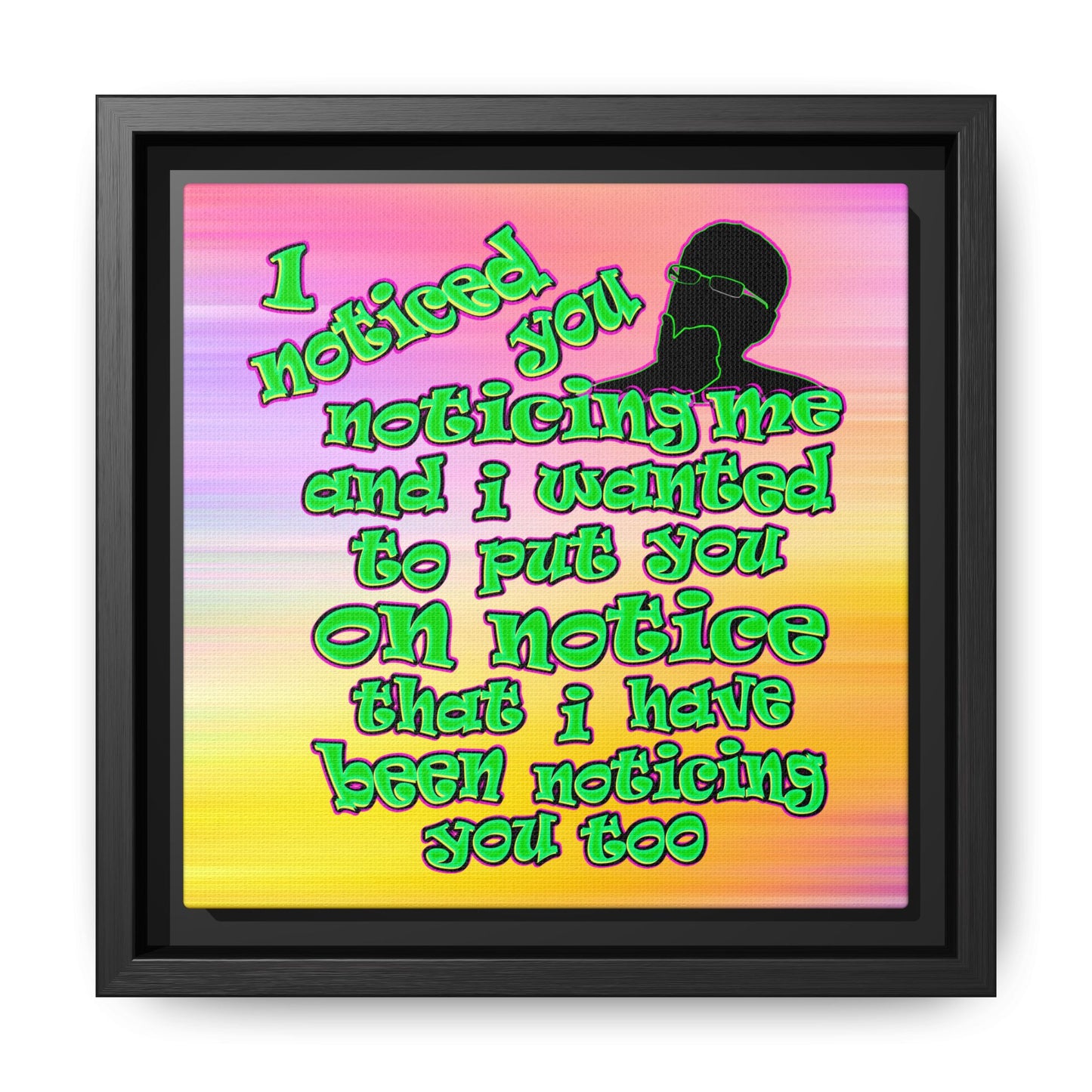 noticed you noticing - framed canvas art (color blur)