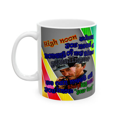 high noon - White Mug (rainbow split)