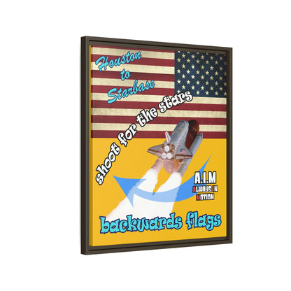 shoot for the stars - framed canvas art (yellow)