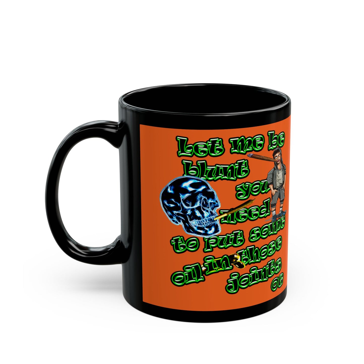 og - Black Mug (orange)