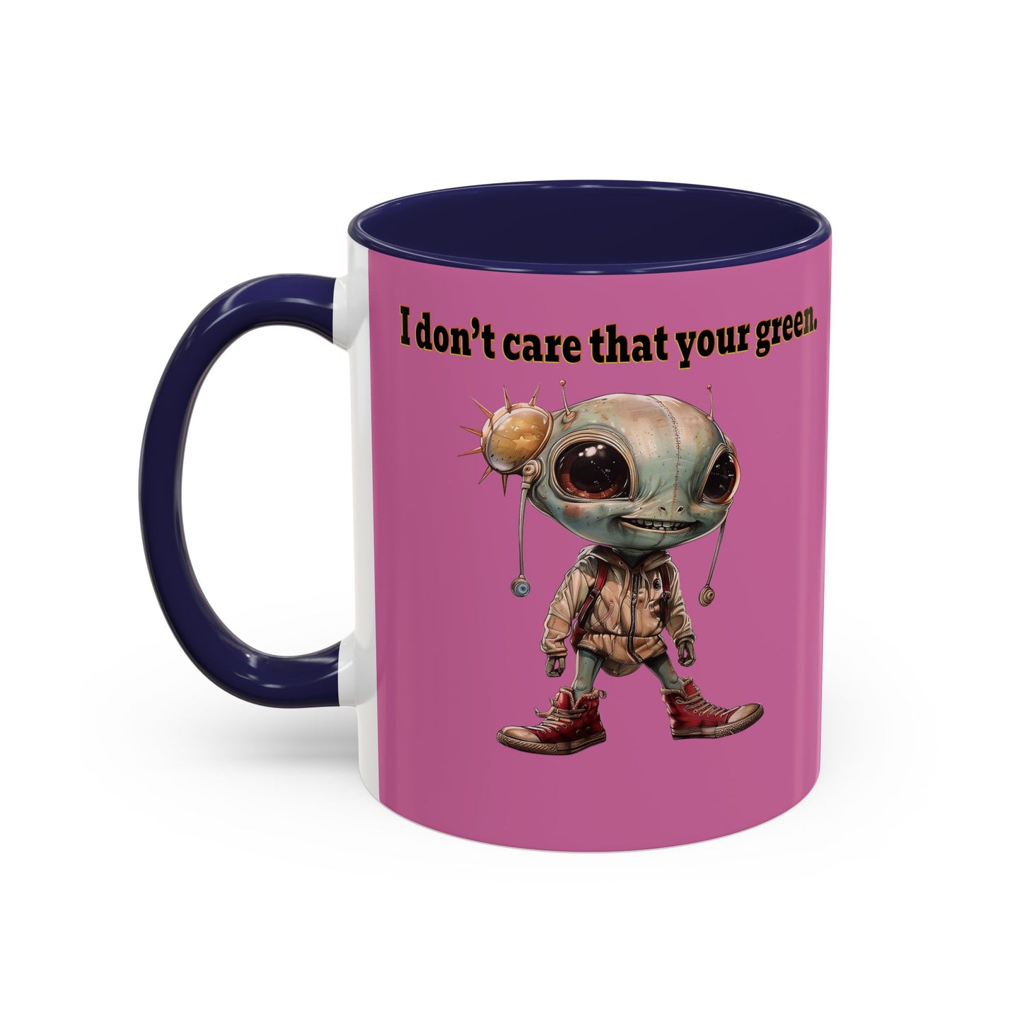 I don't care that your grey - Accent Mug (light pink)