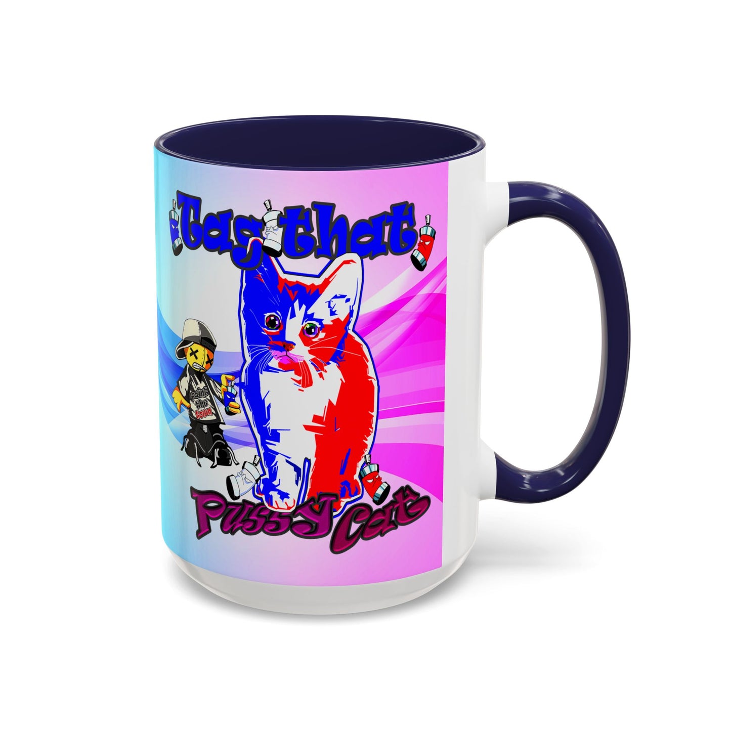 tag that - Accent Mug (light blue-pink wave)