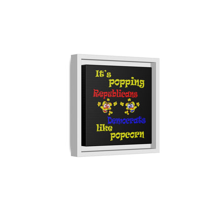 popping like popcorn - framed canvas art (black)