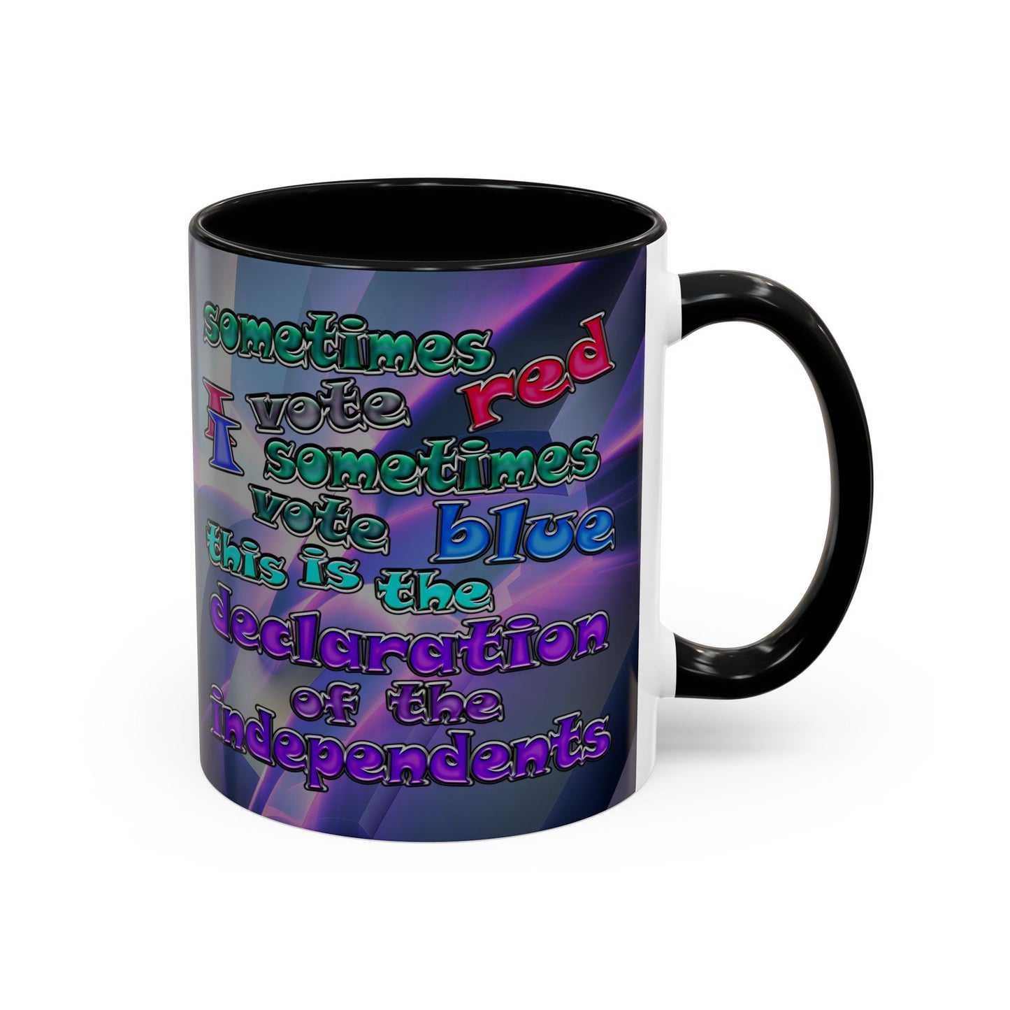 declaration of the independents - Accent Mug (grey-pink wave)
