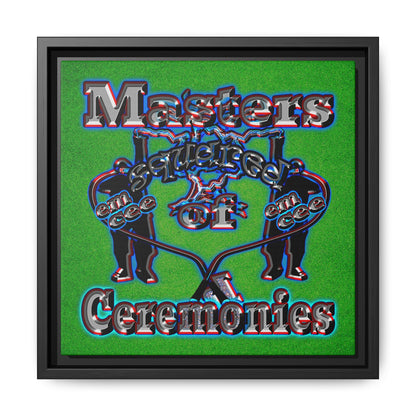 em cee squared - framed canvas art (green turf)
