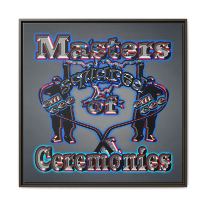 em cee squared - framed canvas art (grey-light grey)