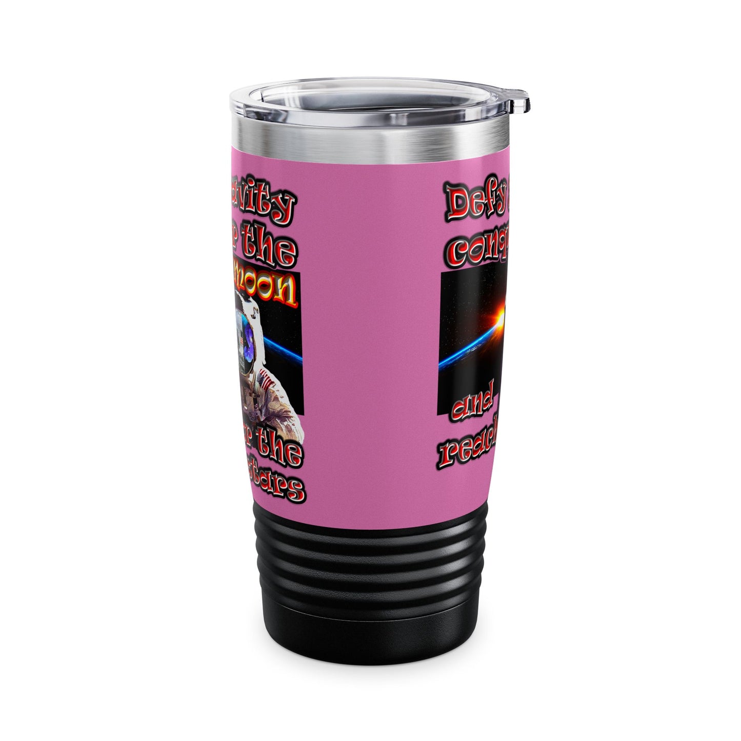 defy conquer reach - Ringneck Tumbler, 20oz (light pink)