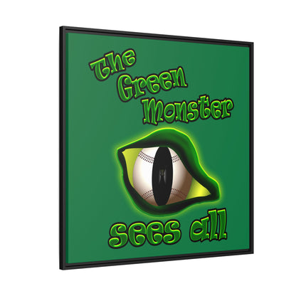 green monster - framed canvas art (dark green)