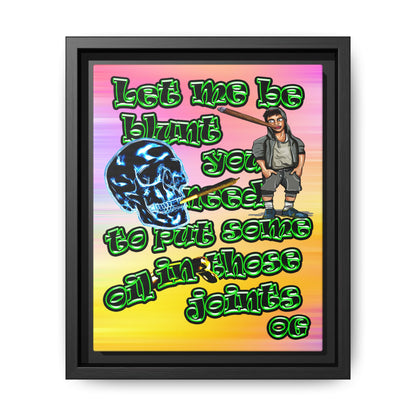 og - framed canvas art (color blur)