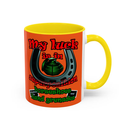 my luck - Accent Mug (orange)