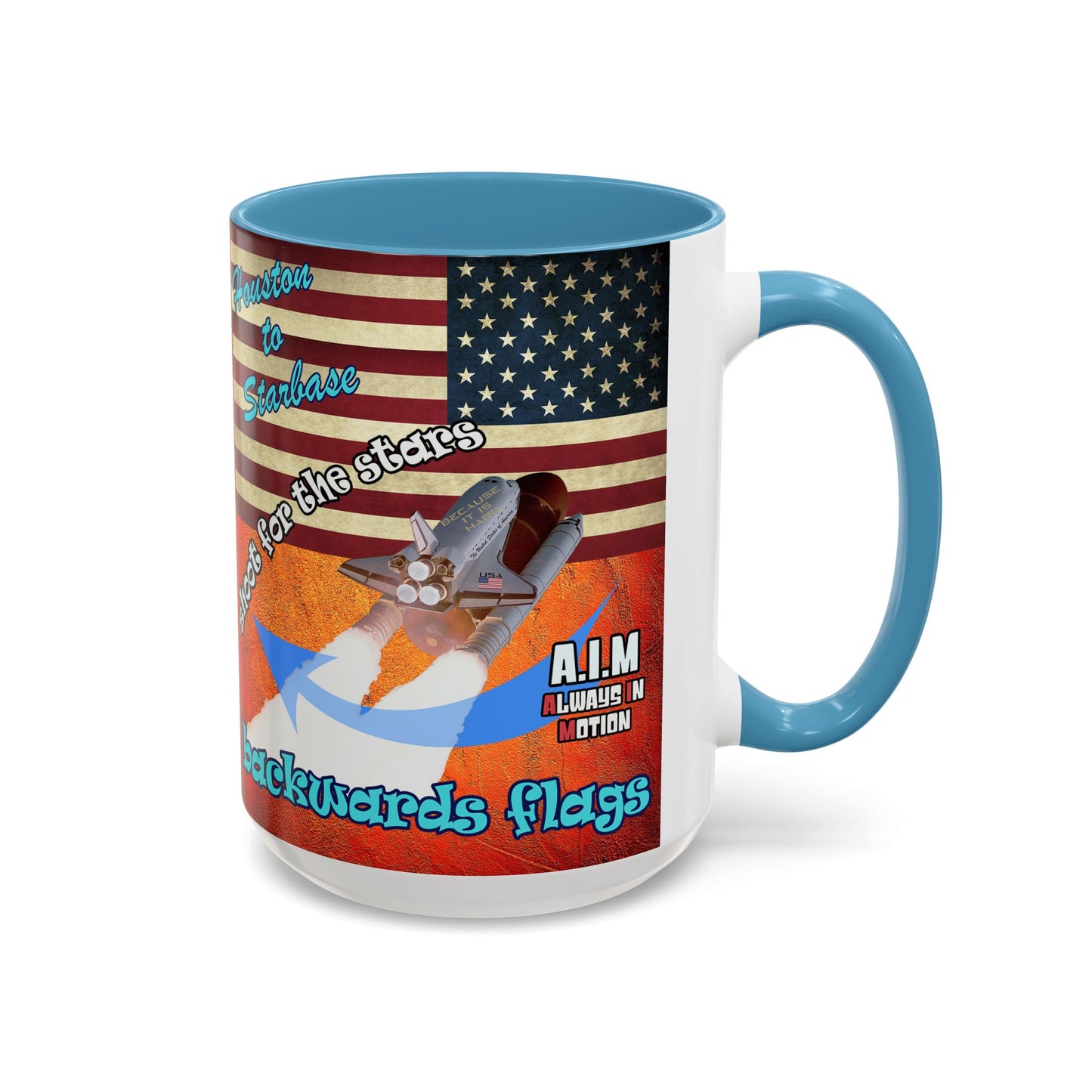 shoot for the stars - Accent Mug (burnt orange)