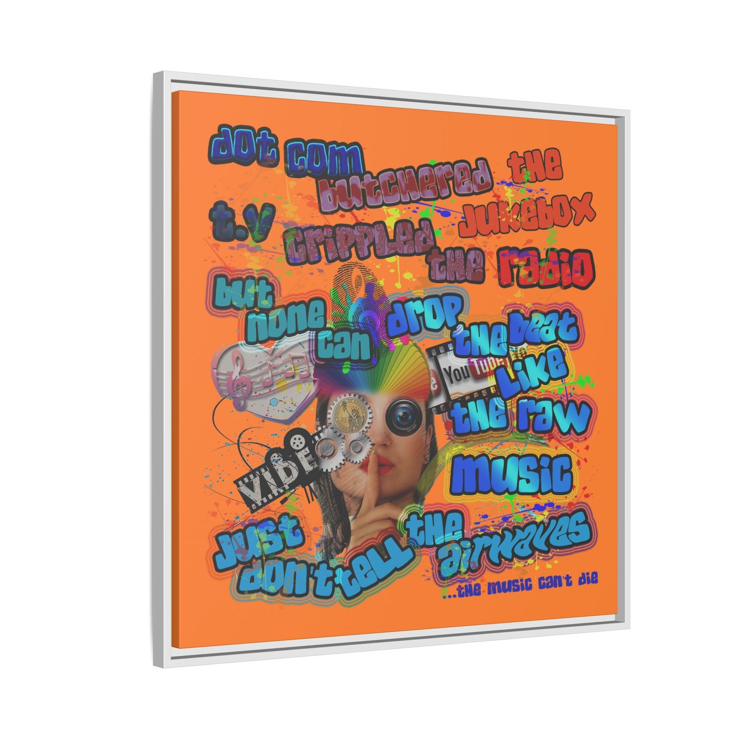 drop the beat - framed canvas art (crusta)