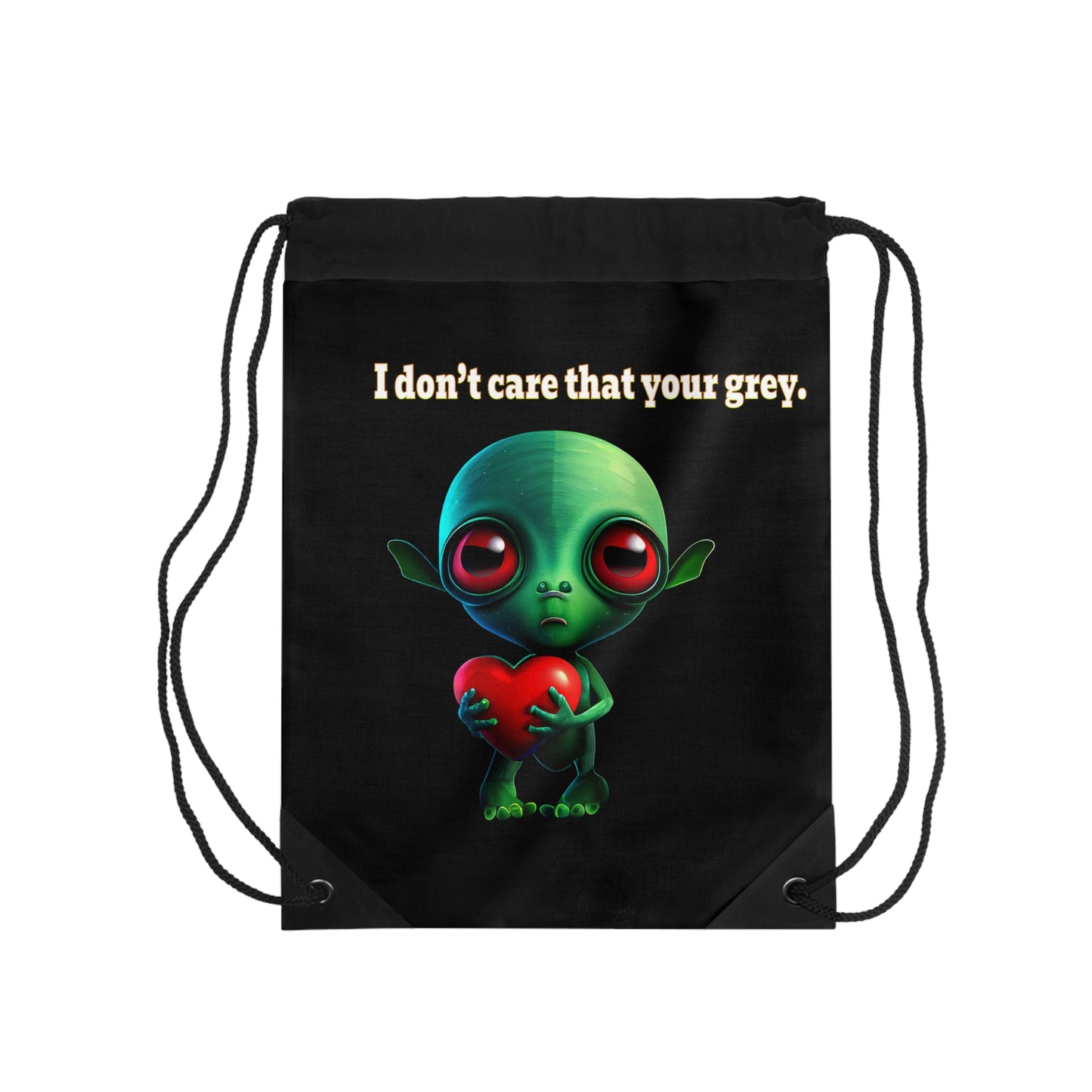 I don't care that your grey - Drawstring Bag (black)